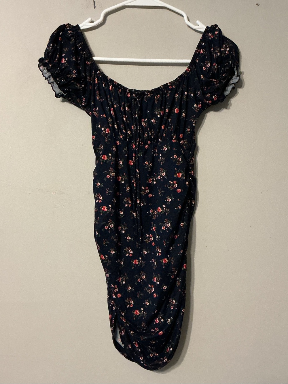 Windsor Navy Floral Off-Shoulder Mini Dress